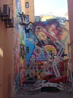 Граффити фестиваль V1, роспись зданий