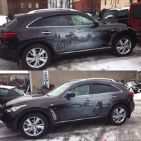 Аэрография на Infiniti FX35, арт-тюнинг, питераэро, piteraero