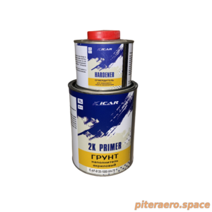 Грунт ICAR 2K Primer с отвердителем, белый, 1л+0.25л