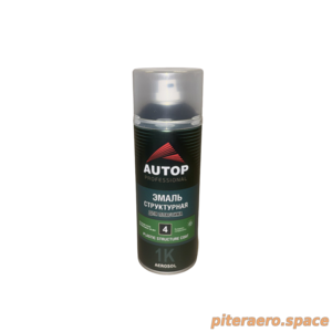 Эмаль структурная для пластика №4, Plastic Structure Coat AUTOP, черная мелкая, 520мл