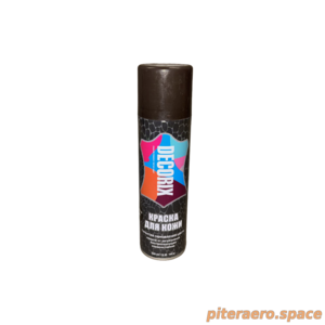 Краска для кожи DECORIX, коричневая, аэрозоль, 335мл